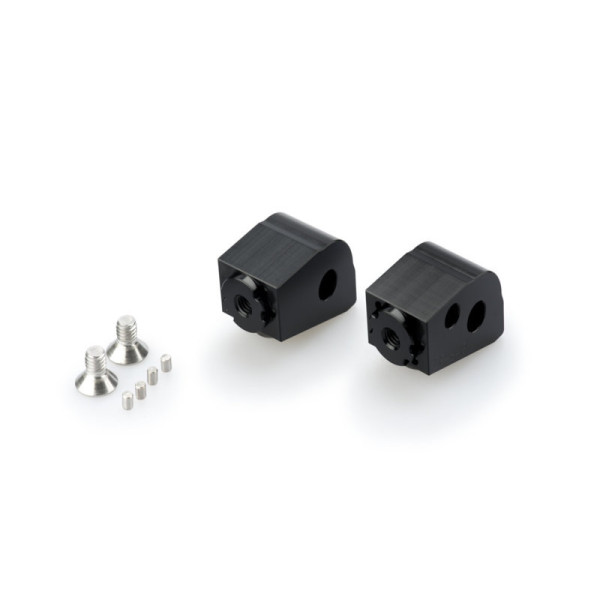 Puig Pillion Adjustable Footpeg Adaptors Black